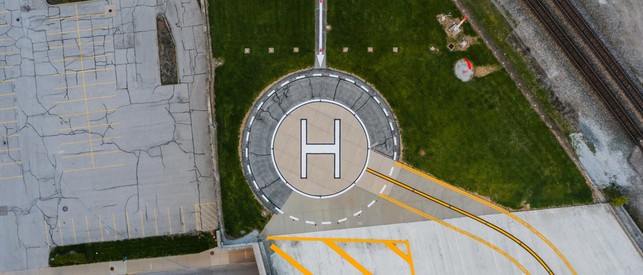 Heliport seen from the sky